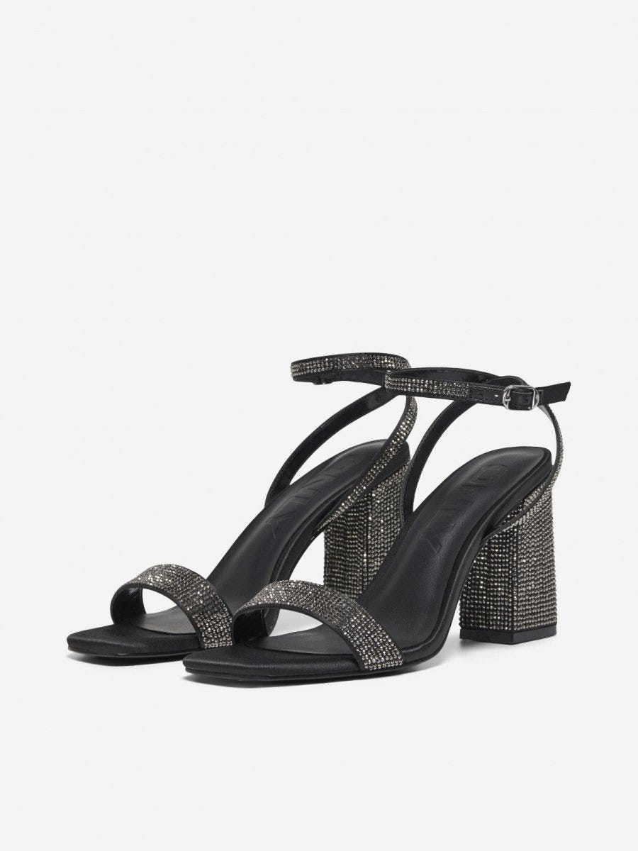Πέδιλα με στρας ONLY 15340872 - Μαύρο - thefashionproject.gr - ONLY