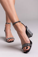 Πέδιλα με στρας ONLY 15340872 - Μαύρο - thefashionproject.gr - ONLY