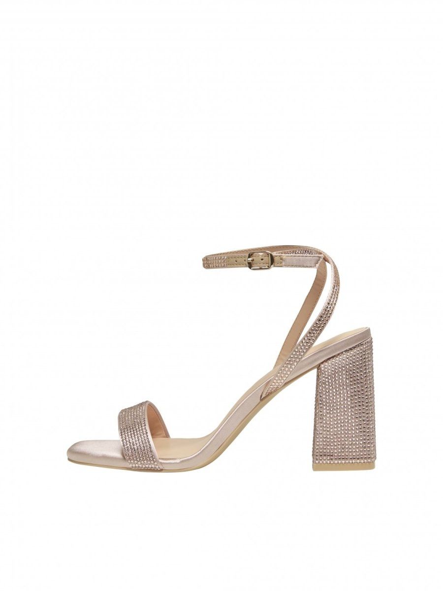 Πέδιλα με στρας ONLY 15340872 - Χαλκός - thefashionproject.gr - ONLY