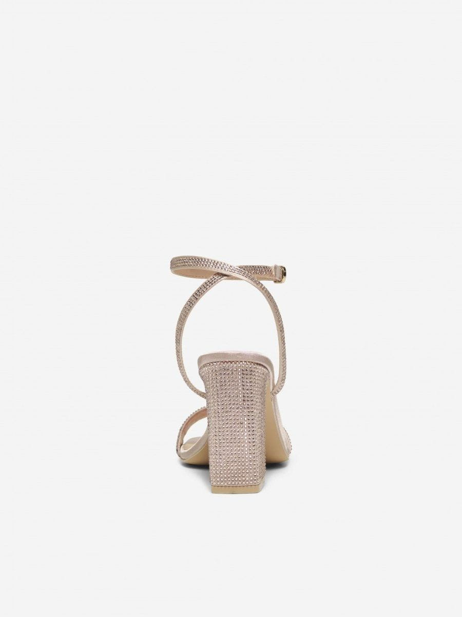 Πέδιλα με στρας ONLY 15340872 - Χαλκός - thefashionproject.gr - ONLY