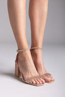 Πέδιλα με στρας ONLY 15340872 - Χαλκός - thefashionproject.gr - ONLY