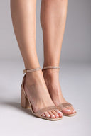 Πέδιλα με στρας ONLY 15340872 - Χαλκός - thefashionproject.gr - ONLY