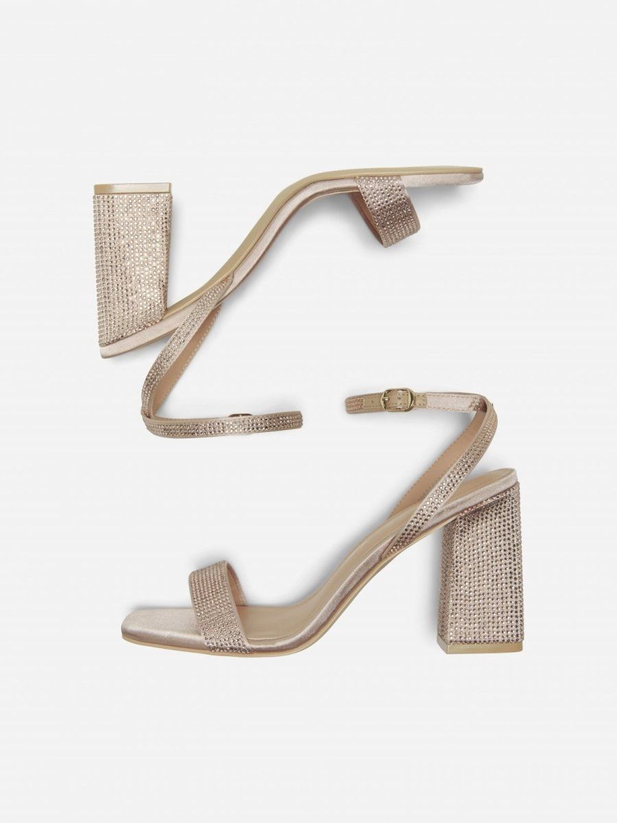 Πέδιλα με στρας ONLY 15340872 - Χαλκός - thefashionproject.gr - ONLY