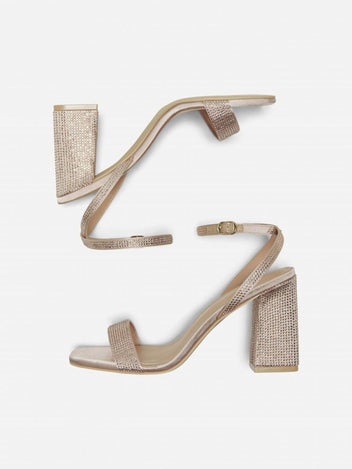 Πέδιλα με στρας ONLY 15340872 - Χαλκός - thefashionproject.gr - ONLY