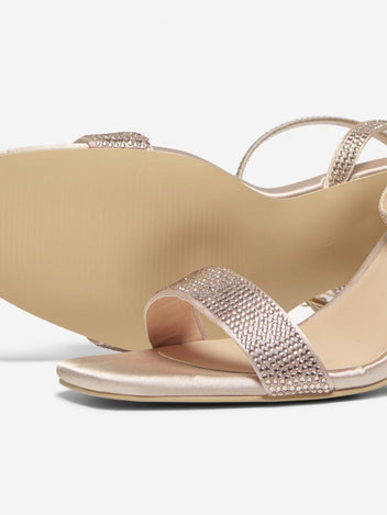 Πέδιλα με στρας ONLY 15340872 - Χαλκός - thefashionproject.gr - ONLY