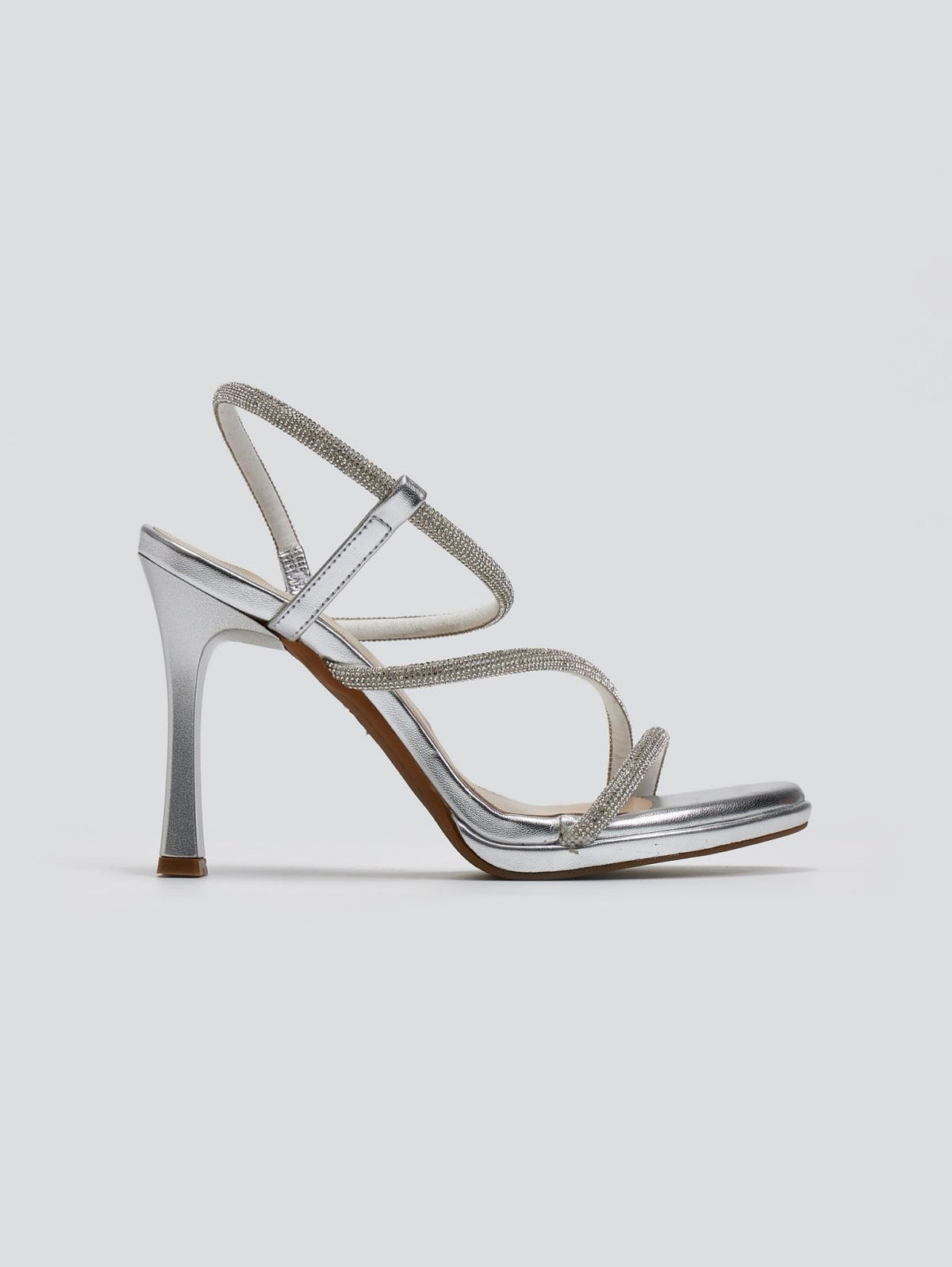 Πέδιλα με στρας Ragazza 0990 - Ασημί - thefashionproject.gr - RAGAZZA