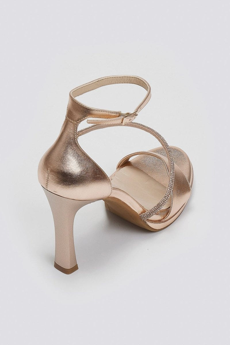 Πέδιλα με στρας RAGAZZA - Χαλκός - thefashionproject.gr - RAGAZZA