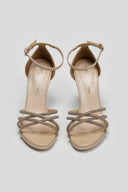 Πέδιλα με στρας TFP - Μπεζ Πέρλα - thefashionproject.gr - TFP