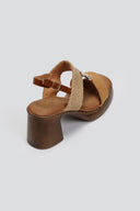 Πέδιλα με σχοίνινη φάσα ERYNN - Κάμελ - thefashionproject.gr - ERYNN