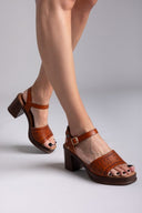 Πέδιλα με χοντρό τακούνι Refresh 172523 - Ταμπά - thefashionproject.gr - Refresh