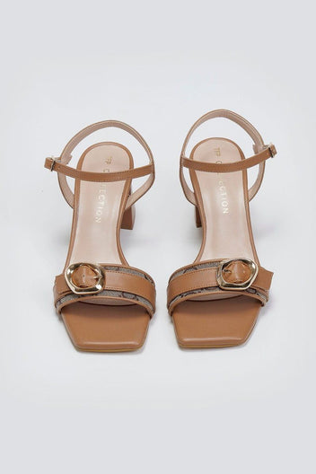 Πέδιλα με ύφασμα και print TFP - Ταμπά - thefashionproject.gr - TFP