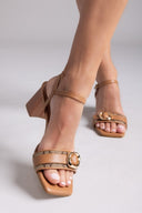 Πέδιλα με ύφασμα και print TFP - Ταμπά - thefashionproject.gr - TFP