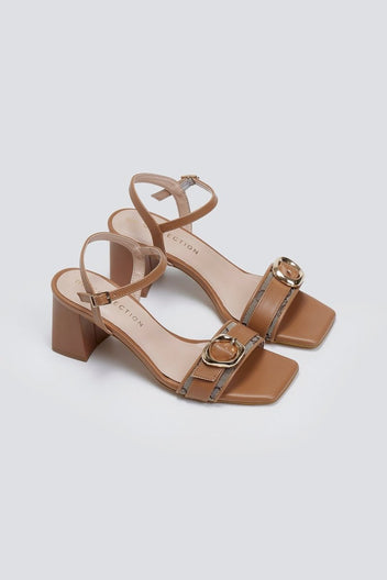 Πέδιλα με ύφασμα και print TFP - Ταμπά - thefashionproject.gr - TFP
