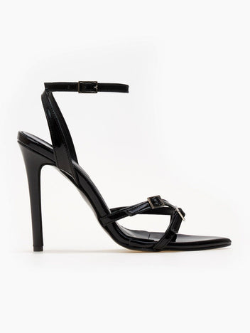 Πέδιλα μυτερά λουστρίνι TFP 75432 - Μαύρο - thefashionproject.gr - TFP