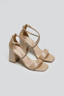 Πέδιλα σατέν crossover με στρας TFP