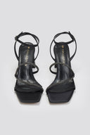 Πέδιλα σατέν με στρας TFP - Μαύρο - thefashionproject.gr - TFP