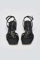 Πέδιλα χαμηλά με λεπτά λουράκια TFP - Μαύρο - thefashionproject.gr - TFP