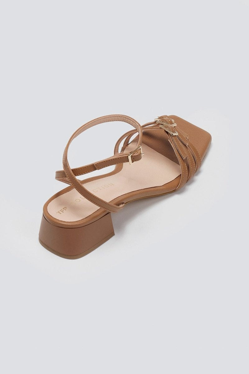Πέδιλα χαμηλά με λεπτά λουράκια TFP - Ταμπά - thefashionproject.gr - TFP