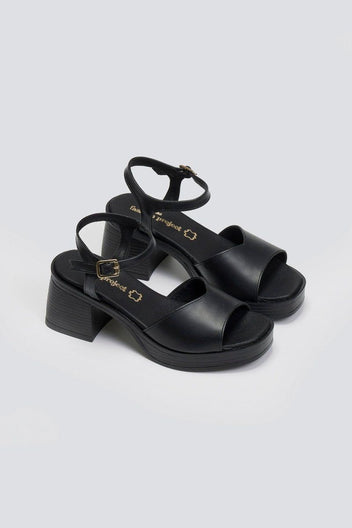 Πέδιλα χαμηλά με μπαρέτα TFP - Μαύρο - thefashionproject.gr - TFP