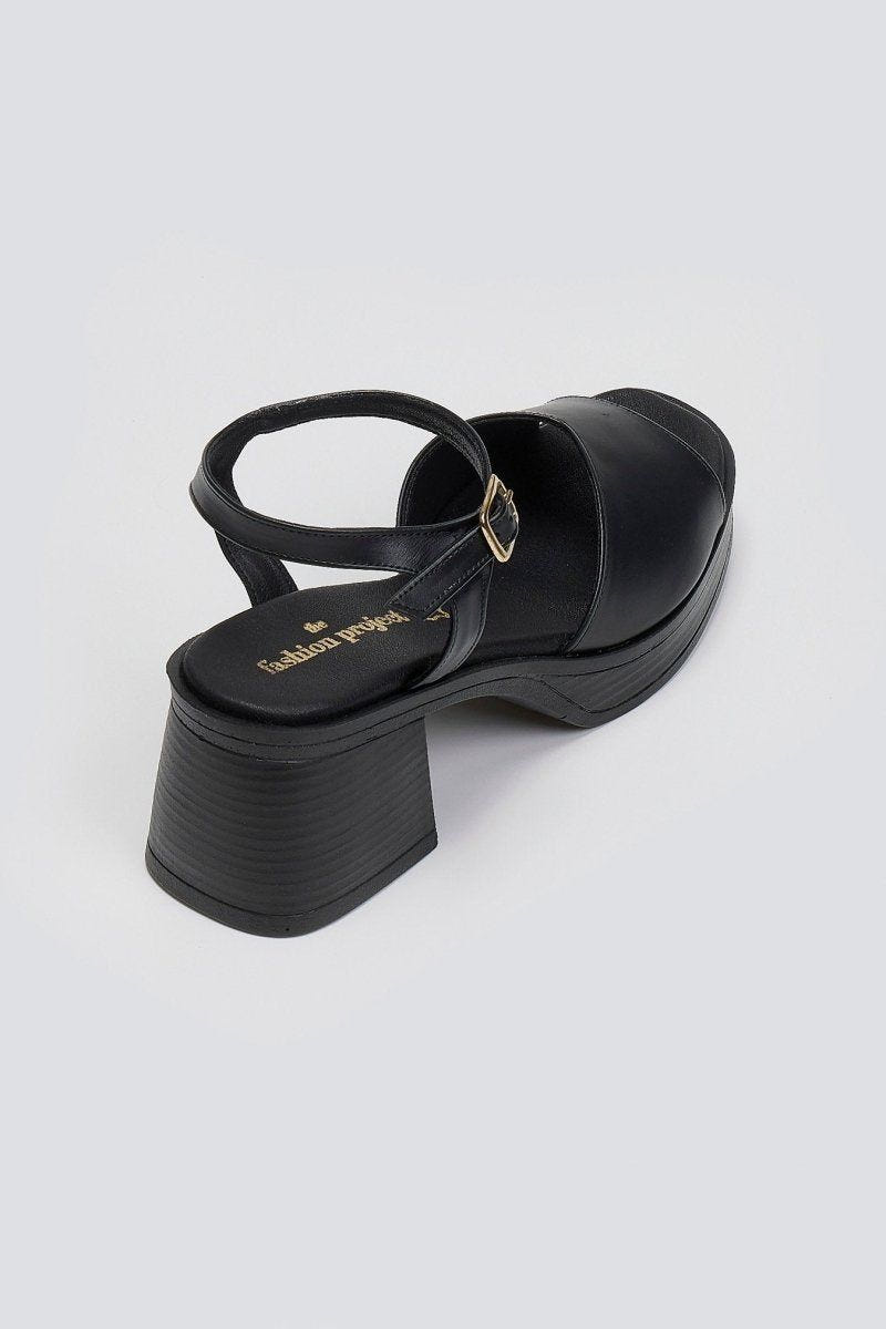 Πέδιλα χαμηλά με μπαρέτα TFP - Μαύρο - thefashionproject.gr - TFP