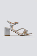 Πέδιλα χαμηλά με στρας - Ασημί - thefashionproject.gr - La Coquette