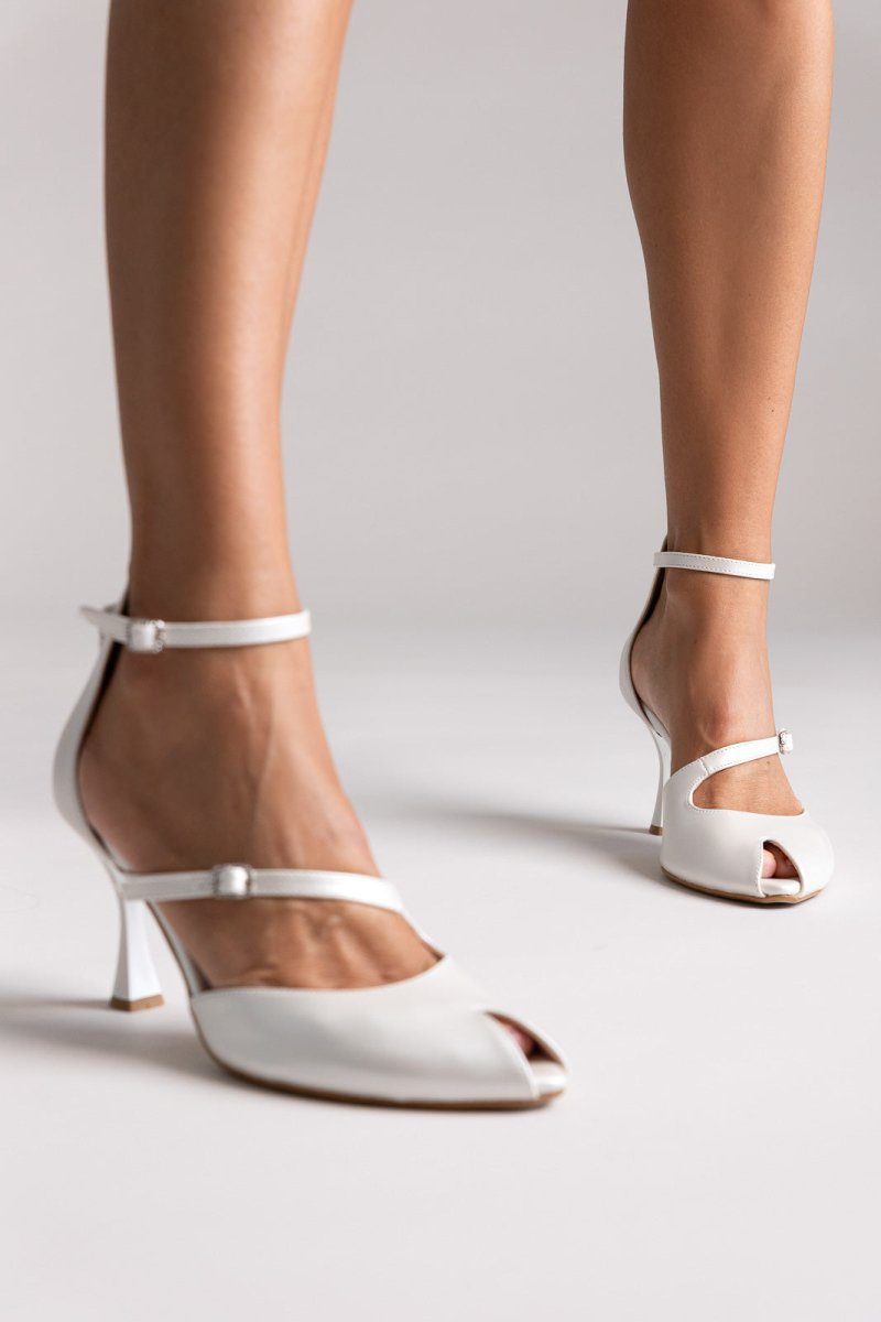 Peep Toe Cutout Pumps TFP - Pearl Metallic - thefashionproject.gr - TFP