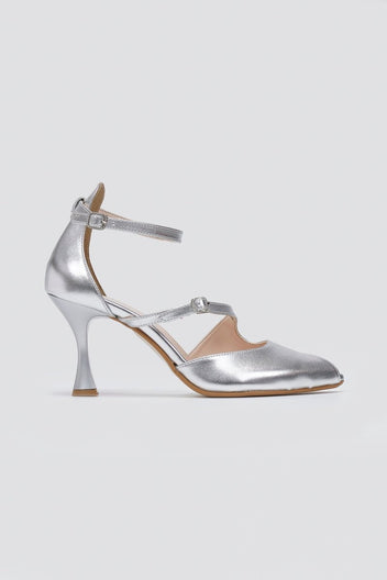 Peep Toe Cutout Pumps TFP - Silver Metallic - thefashionproject.gr - TFP