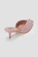 Stephan - Peep Toe Mules Kitten Heel - Pink Matte