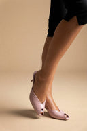 Stephan - Peep Toe Mules Kitten Heel - Pink Matte