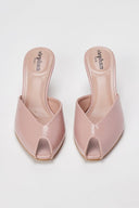 Stephan - Peep Toe Mules Kitten Heel - Pink Matte