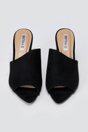 BOTEGGA 22 - Peep Toe Mules Slim Heel - Black Suede