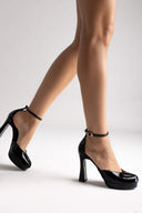 Peep Toe Pumps IRIS - Black Patent - thefashionproject.gr - IRIS