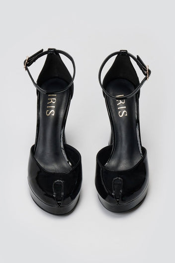 Peep Toe Pumps IRIS - Black Patent - thefashionproject.gr - IRIS