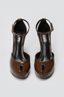 Peep Toe Pumps IRIS - Light Brown Patent - thefashionproject.gr - IRIS