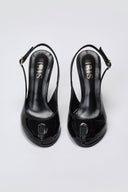 Peep Toe Slingback Heels IRIS - Black Patent - thefashionproject.gr - IRIS