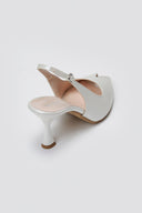 Peep Toe Slingback Pumps TFP - Pearl Metallic - thefashionproject.gr - TFP