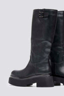 Platform Boots Block Heel - Black Matte - thefashionproject.gr - Stephan