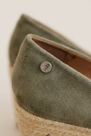 Xti Footwear - Platform Espadrilles Round Toe - Khaki Green Suede