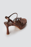Stephan - Platform High Heel Sandals - Bronze Metallic