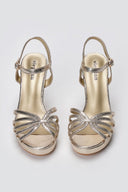 Stephan - Platform High Heel Sandals - Gold Metallic