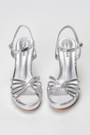 Stephan - Platform High Heel Sandals - Silver Metallic