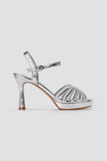 Stephan - Platform High Heel Sandals - Silver Metallic