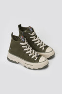 Platform High Top Sneakers Refresh 173078 - Khaki Green Suede - thefashionproject.gr - Refresh