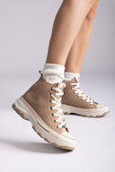 Platform High Top Sneakers Refresh 173078 - Taupe Suede - thefashionproject.gr - Refresh
