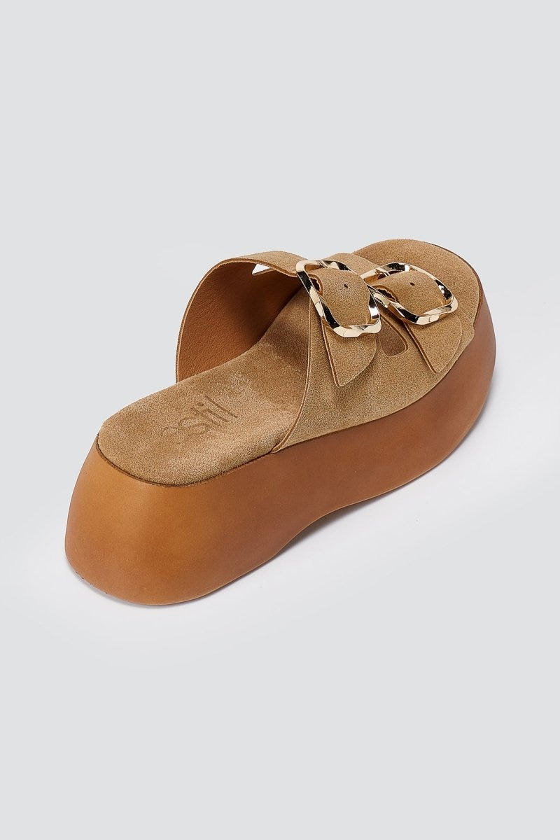 Estil - Platform Sandals - Beige Suede