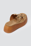 Estil - Platform Sandals - Beige Suede