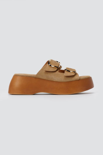 Estil - Platform Sandals - Beige Suede