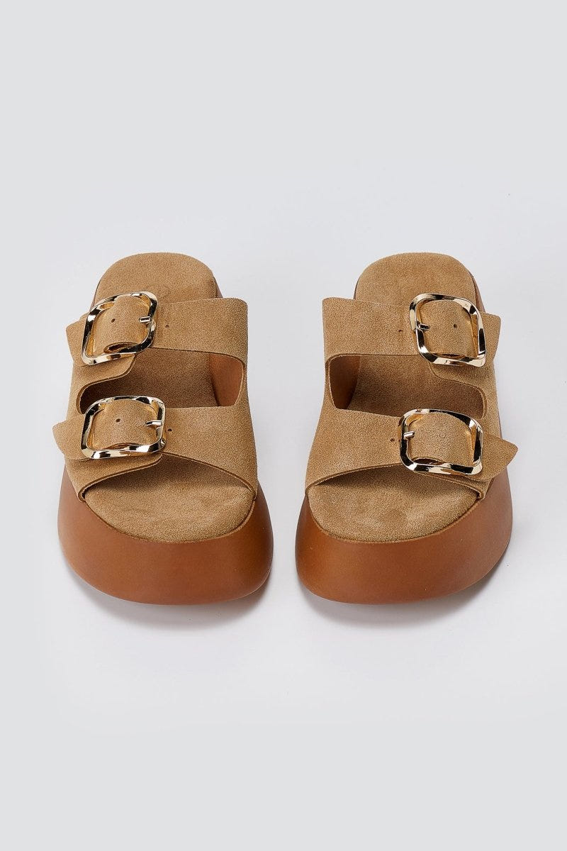 Estil - Platform Sandals - Beige Suede