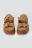 Estil - Platform Sandals - Beige Suede