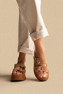 Estil - Platform Sandals - Beige Suede